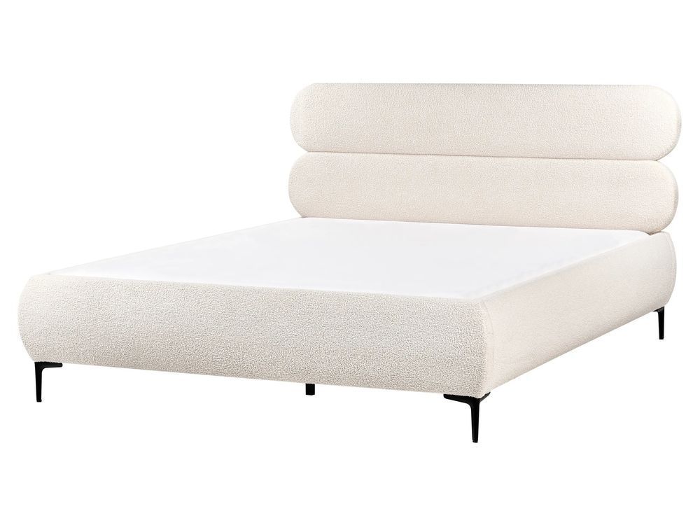 Ліжко букле LESSAY 160 x 200 см (EU King Size) кремово-білого кольору 324371-616517 фото