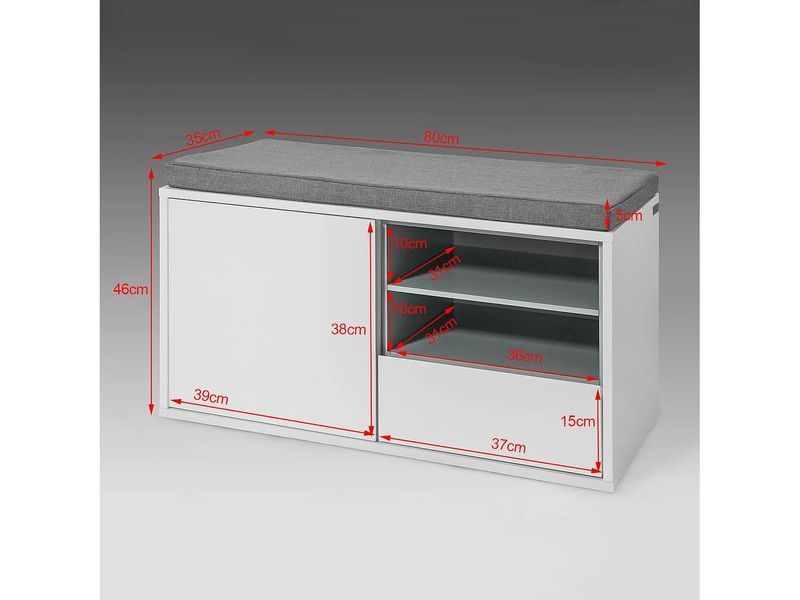 Лавка для взуття з сидінням FSR37-W 1230785-0006168 фото