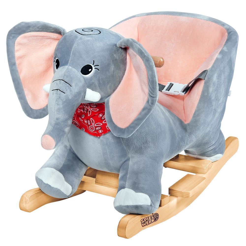 Крісло-гойдалка Rocking Elephant сірого кольору із застібкою 060799-105489 фото