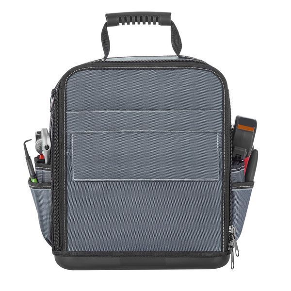 Сумка для інструментів VEVOR Open Tool Bag 33,5 x 23 x 39 см, сумка для зберігання з 24 внутрішніми та 15 зовнішніми кишенями, водонепроникний поліестеровий органайзер для інструментів з плечовим ременем та ручкою для перенесення, сумка для інструментів 7408-KDGJTB12YCSLO4QFT001V0 фото