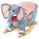 Крісло-гойдалка Rocking Elephant сірого кольору із застібкою 060799-105489 фото