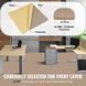 Килимові плитки VEVOR DIY, 457 x 457 мм, самоклеючі, м'які, з підкладкою, для спальні та вітальні (упаковка з 10 штук, світло-коричневі). 12790-ZZFKDT1818QZRKCG3V0 фото 3