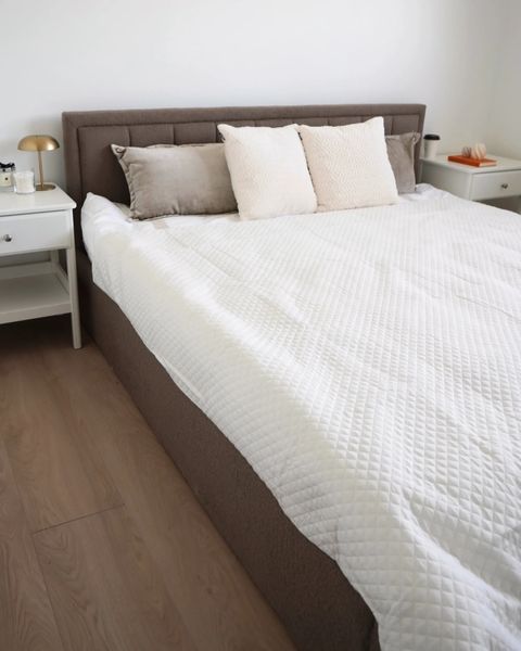 Ліжко Пух Букле MONTLAUR 180 х 200 см (EU Super King) Taupe 321450-588250 фото