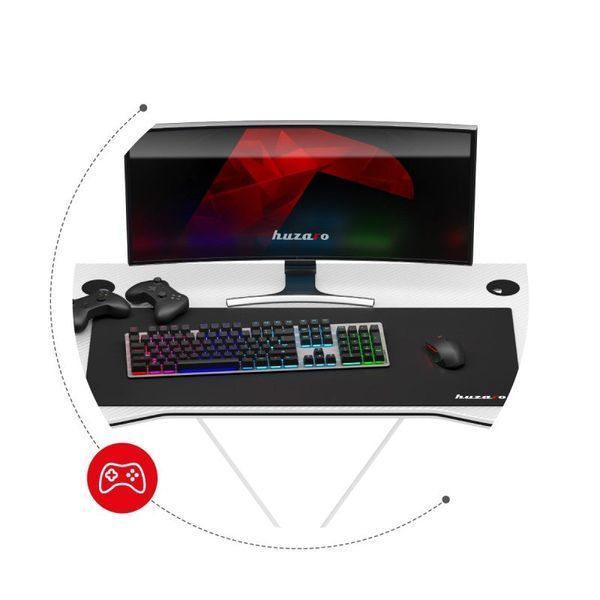 Ігровий стіл Huzaro Hero 1.4 білого кольору, 100 см. 081-8412709322922 фото