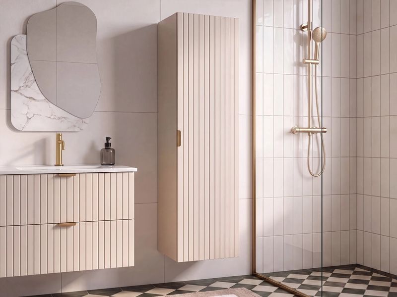 Настенный шкафчик для ванной комнаты TOTORANI 35 см, бежевый 377220-835014 фото