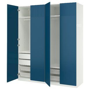 ІКЕА Комбінація шаф PAX ПАКС / FYRUDDEN, 395.817.19 Комбінація шаф, білий, білий, 200x60x236 см 395.817.19 фото