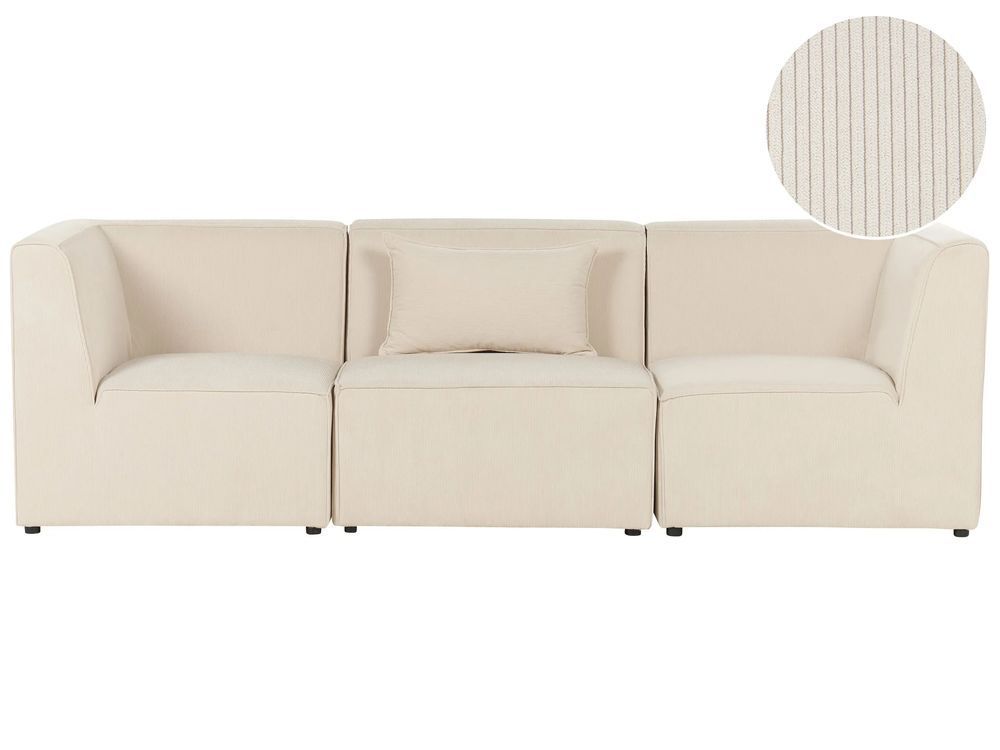 Диван модульний 3-місний LEMVIG Corduroy Light Beige 314820-409835 фото