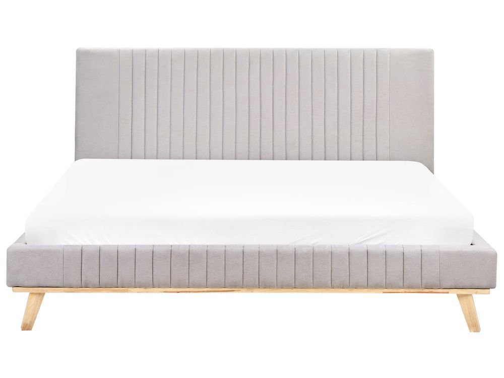 Ліжко Chenille TALENCE 180 x 200 см (EU Super King) Світло-сіре 324145-615257 фото