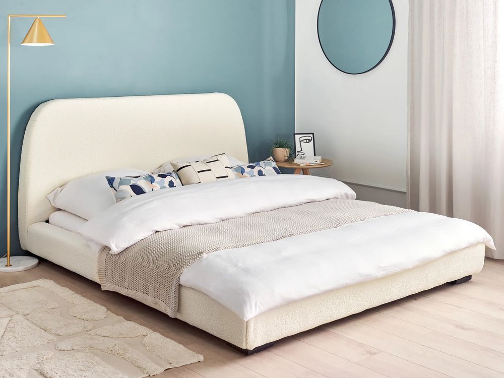 Ліжко Boucle ROISEL 160 x 200 см (EU King Size) Світло-бежева 331372-522269 фото