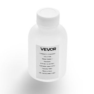 Калибровочный раствор для мутности VEVOR 0 NTU 100 мл, стандартный раствор для заправки мутномеров, нулевой дрейф для стабильной концентрации, готов к использованию, подходит для белого/красного света. 8500-ZXLZDS00NTUPVRS46001V0 фото