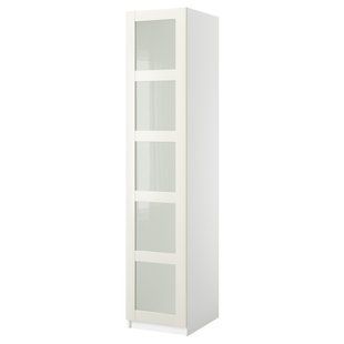 ІКЕА PAX ПАКС, 999.046.03 Шафа та двері, білий, Матове скло Bergsbo, 50x60x236 см 999.046.03 фото