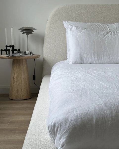 Ліжко Boucle ROISEL 160 x 200 см (EU King Size) Світло-бежева 331372-522269 фото