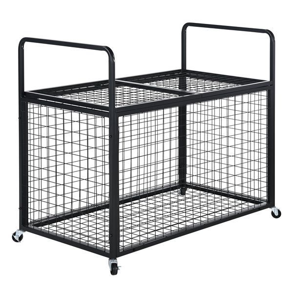 Тележка для мячей VEVOR 1150 x 610 x 912 мм, спортивная корзина для мячей, запираемая баскетбольная клетка, спортивное оборудование для использования в помещении и на открытом воздухе, стальная тележка для хранения на колесах для гаража. 9439-QL452425YCTJG7AS3V0 фото