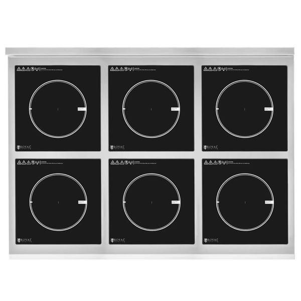 Индукционная плита - 6 x 28 см - от 60 до 240&deg;C - 400 В - таймер - Royal Catering 10013368-ex-0927 фото