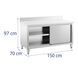 Рабочий шкаф из нержавеющей стали - ECO - 151 x 70 см - 600 кг - edge - Royal Catering 10011680-ex-0470 фото 5