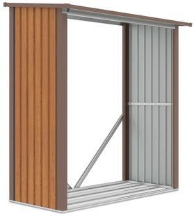 Дровяная полка, сарай для дров, Денвер, 182x89 см, дубово-коричневый - Hardmaister 004016-9990395 фото