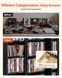 Тумба для DVD-проигрывателей VEVOR с 24 отделениями, отдельно стоящая, 610 x 368 x 1270 мм, компактная тумба для CD, DVD, книг, игровых дисков, для гостиной, домашнего офиса, студии звукозаписи, черная. 5933-CDCCJFBS24GHJOLNM001V0 фото 2