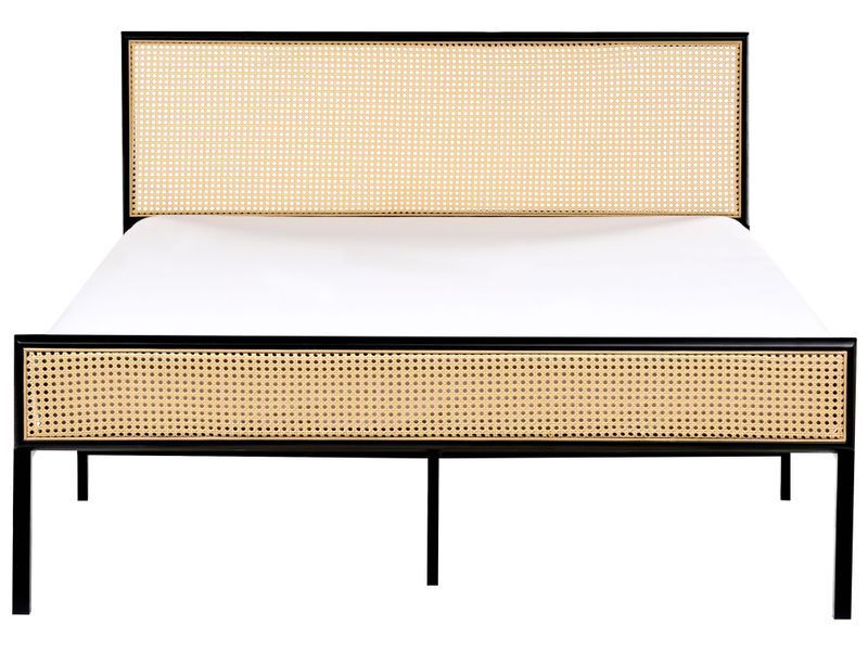 Ліжко PE ротанг AVANTON 140 x 200 см (EU Double) Чорне 322900-611287 фото