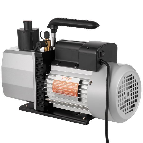 Вакуумний насос VEVOR 8 CFM 3/4 к.с., двоступінчастий, для кондиціонерів, 220 В, 0,3 Па, високоякісний інструмент для видалення холодоагенту із систем опалення, вентиляції та кондиціювання повітря (HVAC) при ремонті автомобілів. 2334-8CFM1HPZKB0000001V2 фото