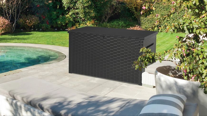 Садовый ящик для хранения Keter JAVA BOX 850L графитового цвета 003672-9990596 фото