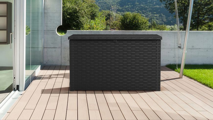 Садовый ящик для хранения Keter JAVA BOX 850L графитового цвета 003672-9990596 фото