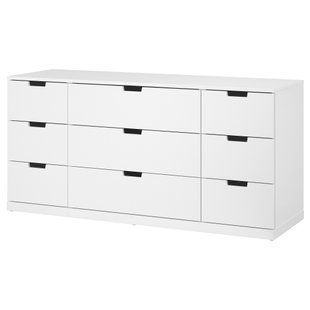 ИКЕА Комод NORDLI НОРДЛИ, 892.395.07 Комод, 9 ящиков, белый, 160x76 см 892.395.07 фото