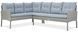 Кутовий диван CORTINA з техноратангу + крісло Dolphin Grey 003215-9990797 фото 7
