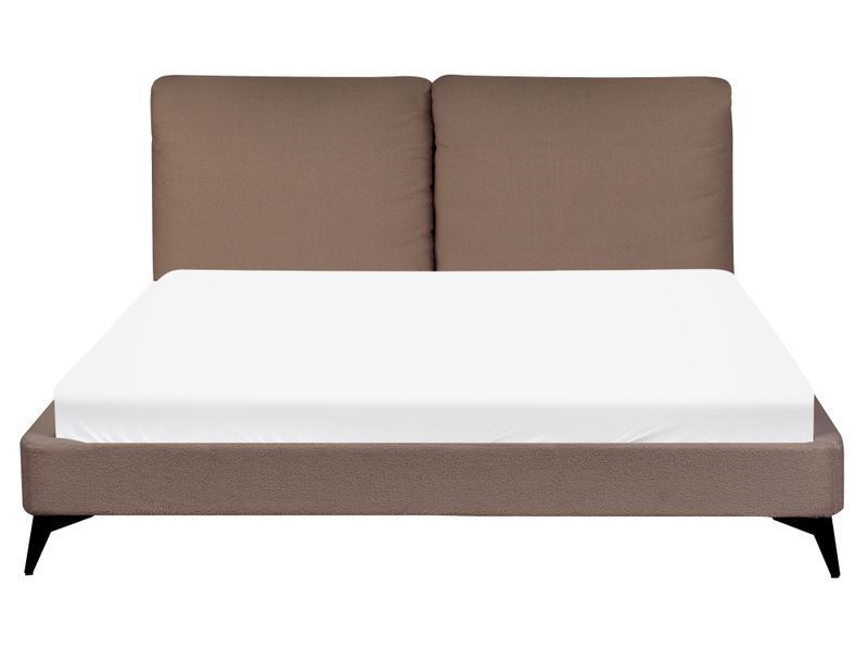 Ліжко букле MELLE 160 x 200 см (EU King Size) Коричневий 320598-596952 фото