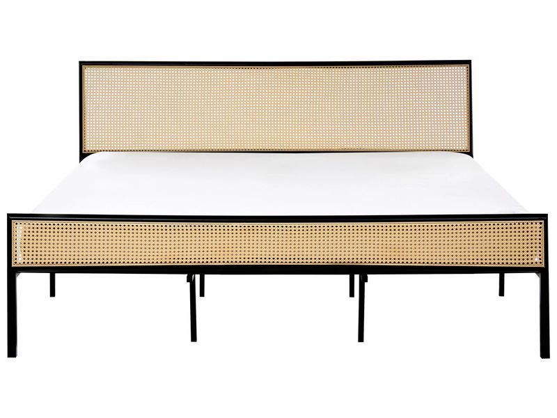 Ліжко PE ротанг AVANTON 180 x 200 см (EU Super King) Чорне 322906-611341 фото