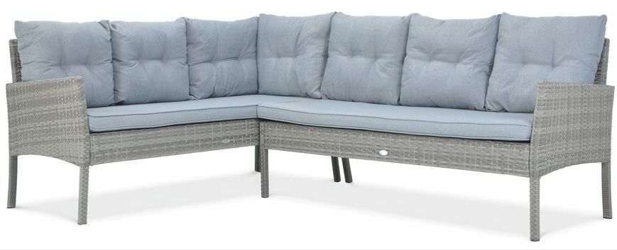 Кутовий диван CORTINA з техноратангу + крісло Dolphin Grey 003215-9990797 фото
