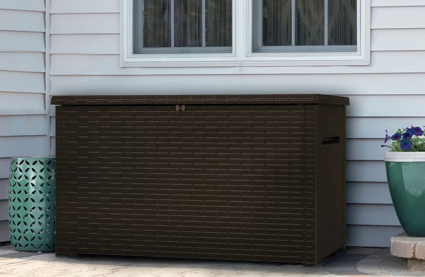 Садовий ящик для зберігання Keter JAVA BOX 850L коричневого кольору 002381-9990597 фото