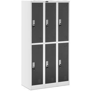Металева шафка для зберігання речей - 6 шафок. 10260177-ex-0680 фото