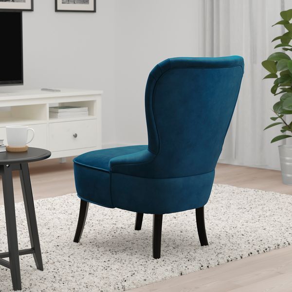 ІКЕА REMSTA, 004.849.55 Крісло, Джупард темно-зелено-синій 004.849.55 фото