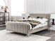 Ліжко оксамитове LUNAN 140 x 200 см (EU Double) Taupe 313146-260485 фото