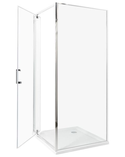 Душова кабіна DARLI 800 x 800 x 1850 мм Срібна 318768-568139 фото