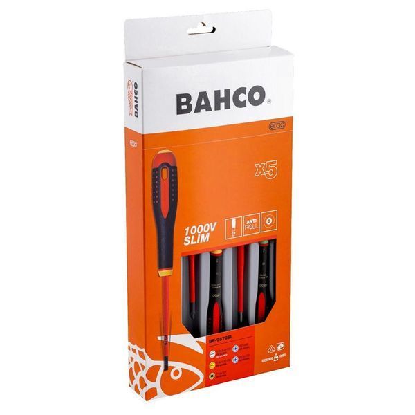 Набор отвёрток Bahco - ERGO, плоские, Pozidriv, Torx, 5 шт., BE-9872SL alw-5309 фото