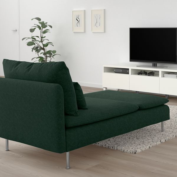 ИКЕА Шезлонг S&Ouml;DERHAMN, 794.306.29 Шезлонг, Талмира темно-зеленая 794.306.29 фото