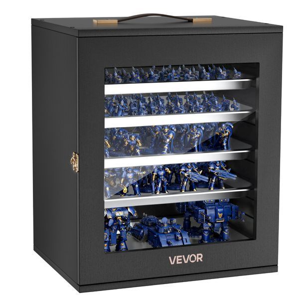 VEVOR Миниатюрный ящик для хранения моделей в масштабе 1:2500-1:3500, транспортировочный ящик с 5 полками и 13 отделениями, коллекционный демонстрационный кейс для коллекционных предметов (миниатюры в комплект не входят). 9794-CXGDDXZYCMX0DGO4A001V0 фото
