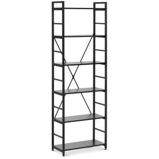 Книжкова шафа - 28 x 60 x 182 см - 150 кг - чорна 10260382-ex-0271 фото