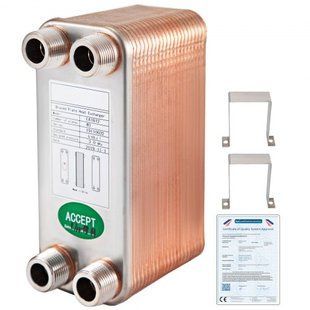 Теплообменник VEVOR 3"x7.5" 40 с паяными пластинами, пластинчатый теплообменник 316L 3/4", теплообменник MPT B3-12A, охладитель пивного сусла для подогрева воды. 9006-BSHRQ1240MN34G601V0 фото