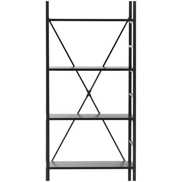 Книжкова шафа - 28 x 60 x 182 см - 150 кг - чорна 10260382-ex-0271 фото