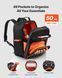 Рюкзак для інструментів VEVOR, 49 кишень, органайзер для інструментів, рюкзак з відділенням для ноутбука та посиленим тканинним дном, рюкзак для будівельного майданчика, сумка для інструментів для електриків та майстрів. 7417-GJBBBD1012INXI8UM001V0 фото 2