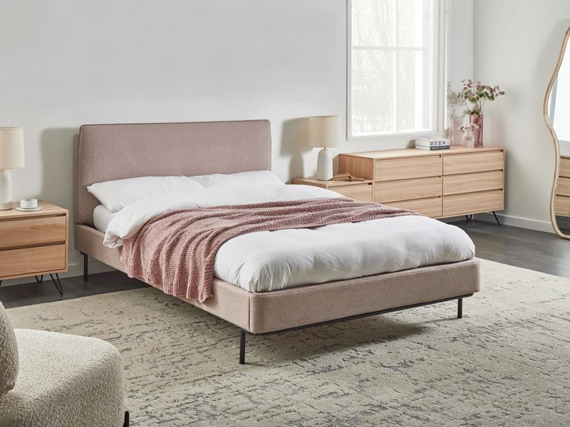 Тканина для ліжка CORIO 140 x 200 см (EU Double) кольору Taupe 340680-656593 фото