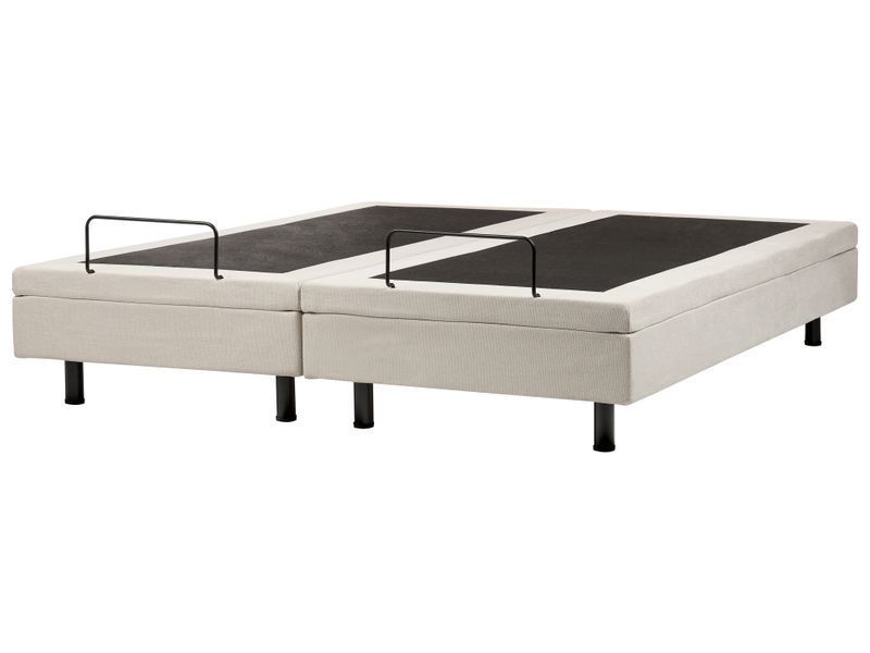 Регульоване ліжко без узголів'я тканинне DUKE II 180 x 200 см (EU Super King) Світло-бежева 349458-579521 фото