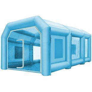 Надувная покрасочная камера-палатка VEVOR (8 x 4,5 x 3 м), покрасочная камера для парковки автомобиля, рабочее место внутри палатки, большое рабочее место, ткань Оксфорд 210D с 2 воздуходувками, синий цвет. 5971-CQSPQFHSKC845F1H6V2 фото