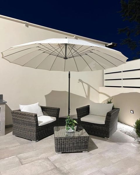 Консольна парасолька 268 см CALABRIA II світло-бежева 307193-58473 фото