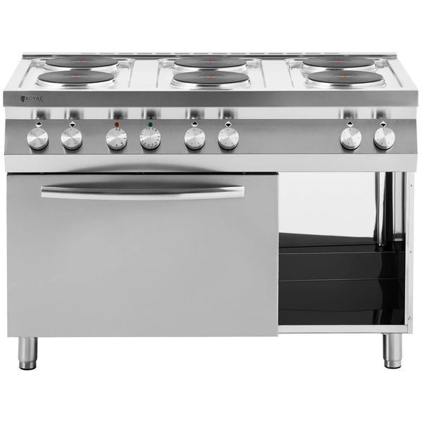 Електрична плита - 15600 Вт - 6 конфорок - з конвекційною піччю - нижня шафа - Royal Catering 10013042-ex-1068 фото