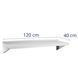 Подвесная полка из нержавеющей стали - 120 x 40 см - до 30 кг - Royal Catering 10012690-ex-0715 фото 6