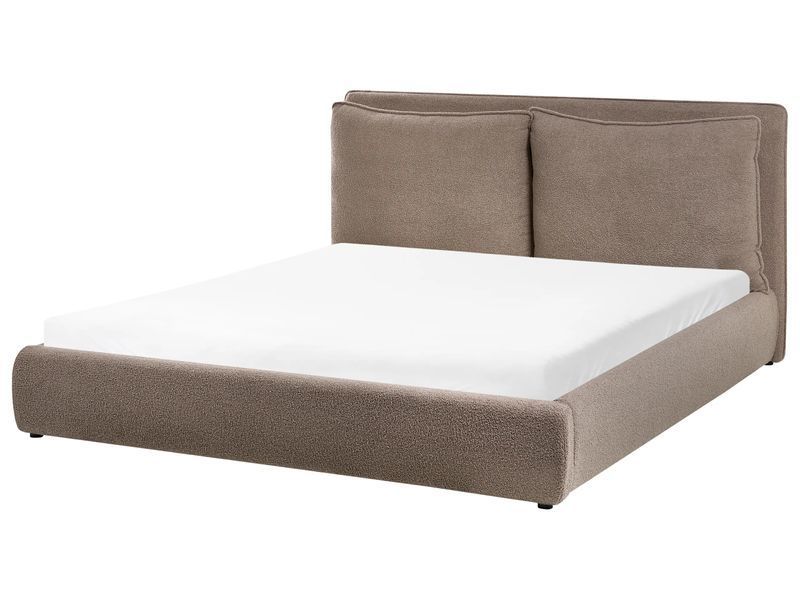 Ліжко букле BAJONNA 160 x 200 см (EU King Size) Коричневий 339317-654449 фото