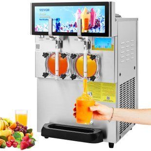 VEVOR 8 л x 2 Комерційна машина для приготування смузі, продуктивність 26-32 л/год, потужність 1800 Вт, вага 94 кг, корпус із нержавіючої сталі, розміри 570 x 680 x 925 мм 3139-FBXXRJYSGOC8L869BV2 фото